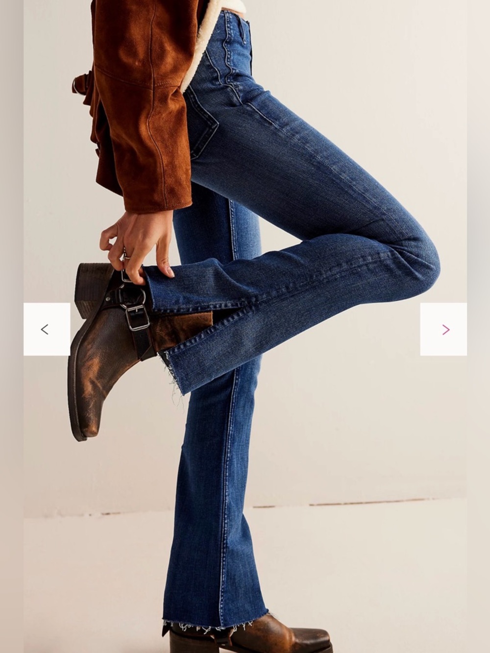Free People We The Free Level Up Slit Slim Flare Jeans - Picture 4 of 8